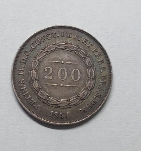 200 REIS 1854 COROA ESPINHO S