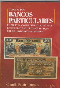 CATÁLOGO DE CÉDULAS DOS BANCOS PARTICULARES 1ª ED