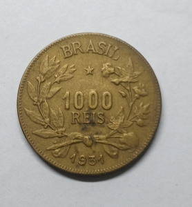 1000 REIS 1931 S FC RARA