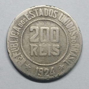 200 REIS 1924 REVERSO INVERTIDO