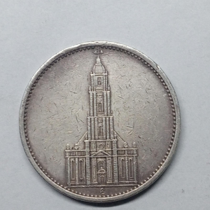 ALEMANHA 5 REICHESMARK 1934E KM#82