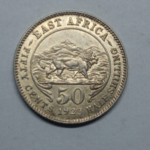 EAST AFRICA 1923 50 CENTS RUI 20 VS 8 40