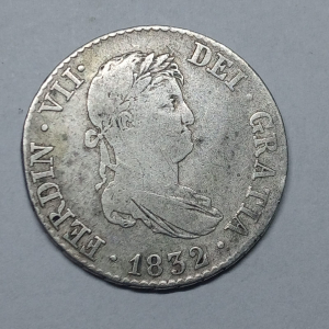 ESPANHA 2 REALES 1832AJ FERD VII