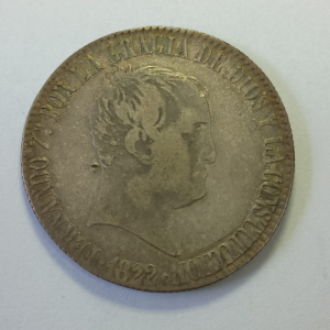 ESPANHA 20 REALES 1822 SR FERDINANDO 7º KM#561