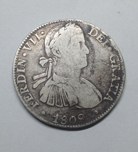 MEXICO 8 REALES 1809 TH KM#110 FERDI VII