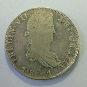 MEXICO 8 REALES 1821 R.G KM#111,5 VII