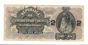 R082 2 MIL REIS SERIE 55ª ESTAMPA 9ª MBC.S