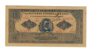 R086 2 MIL REIS SERIE 1ª ESTAMPA 13ª S.FE
