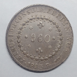 960 REIS 1823R 7A 30 TULIPAS ESCASSA CRUZETAS GRANDES POTOSI PP