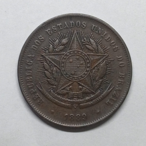 B798A 20 REIS 1889 REVERSO INVERTIDO