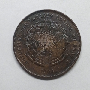 B808 20 REIS 1904 COM CARIMBO DIVINO