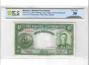 BAHAMAS 4 SHILLINGS 1936 PIK9E