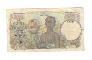 BANQUE DE LA AFRICA OCIDENTALE 100 FRANCS KM#40