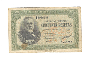 ESPANHA 50 PESETAS PIK117