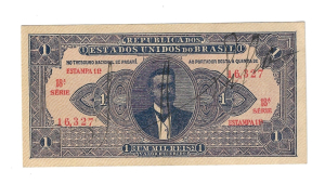 R078 1 MIL REIS SERIE 18ª ESTAMPA 11ª S.FE