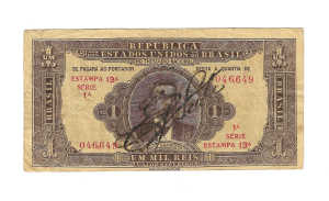 R080 1 MIL REIS SERIE 1ª ESTAMPA 13ª