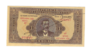 R080 1 MIL REIS SERIE 4ª ESTAMPA 13ª S