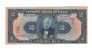 R085 2 MIL REIS SERIE 6ª ESTAMPA 12ª S.FE