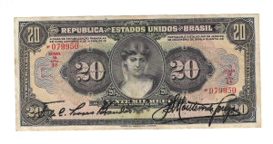 R185 20 MIL REIS SERIE 4ª ESTAMPA 1ª