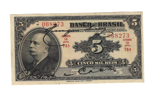 R195B 5 MIL REIS SERIE 74ª ESTAMPA 1ª S.FE