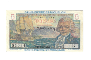 SAINT PIERRE MIQUELON 5 FRANCS PIK22