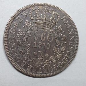 960 REIS 1819R 85C CR REC. 8R MEXICO 1807 TH DISCO MAIOR