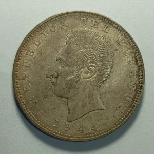 ECUADOR 5 SUCRES 1944 Mo KM#79