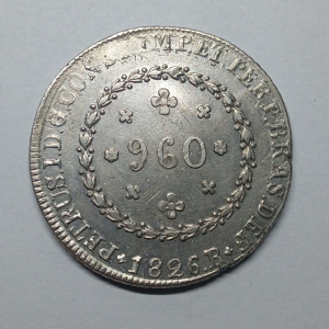 960 REIS 1826R 1A 25 TULIPAS ANVERSO NO REVERSO