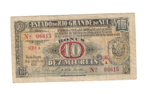 BONUS DO RIO GRANDE DO SUL 10 MIL REIS SERIE A EMISSÃO 1930