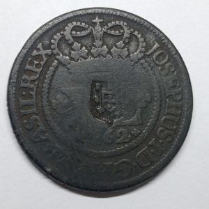 C195 XL REIS 1762 1ª TIPO COM CARIMBO ESCUDETE 54 PEROLAS