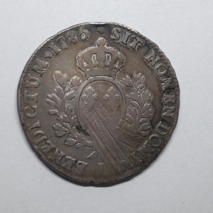 FRANÇA ECU ESCUDO 1785 LUIS XVI KM#564,7