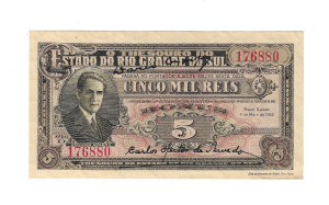 V14 ESTADO DO RIO GRNADE DO SUL 50 MIL REIS SERIE D S.FE