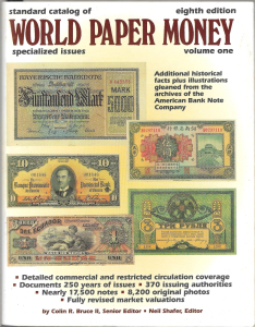WORLD PAPER MONEY 1997 VOLUME ONE