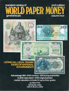 WORLD PAPER MONEY VOL. 2 SIXTH EDITION
