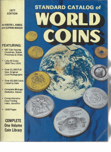 WORLD COINS 1977 EDITION ONE VOLUME COIN LIBRARY