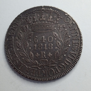 640 REIS 1818R ESFERA LARANJA RARA