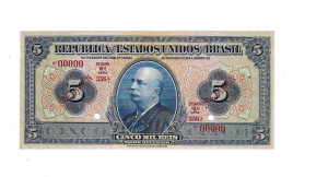 R100c s 5 MIL REIS SERIE 356ª ESTAMPA 19ª SPECIMEN