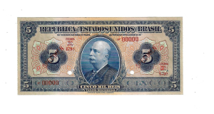 R100c s 5 MIL REIS SERIE 479ª ESTAMPA 19ª SPECIMEN FE