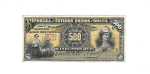 R072a 500 REIS SERIE 3ª ESTAMPA 3ª LETRA B