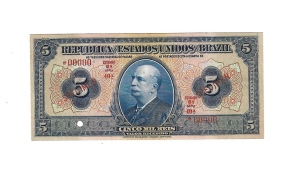 R100as 5 MIL REIS SERIE 40ª ESTAMPA 19ª SPECIMEN FE