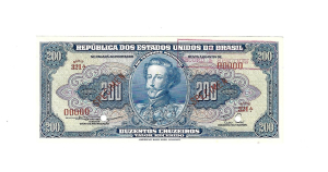 C038s 200 CRUZEIROS SERIE 321ª SPECIMEN FE